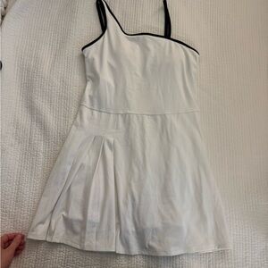 Athletic White Dress with Black Trim